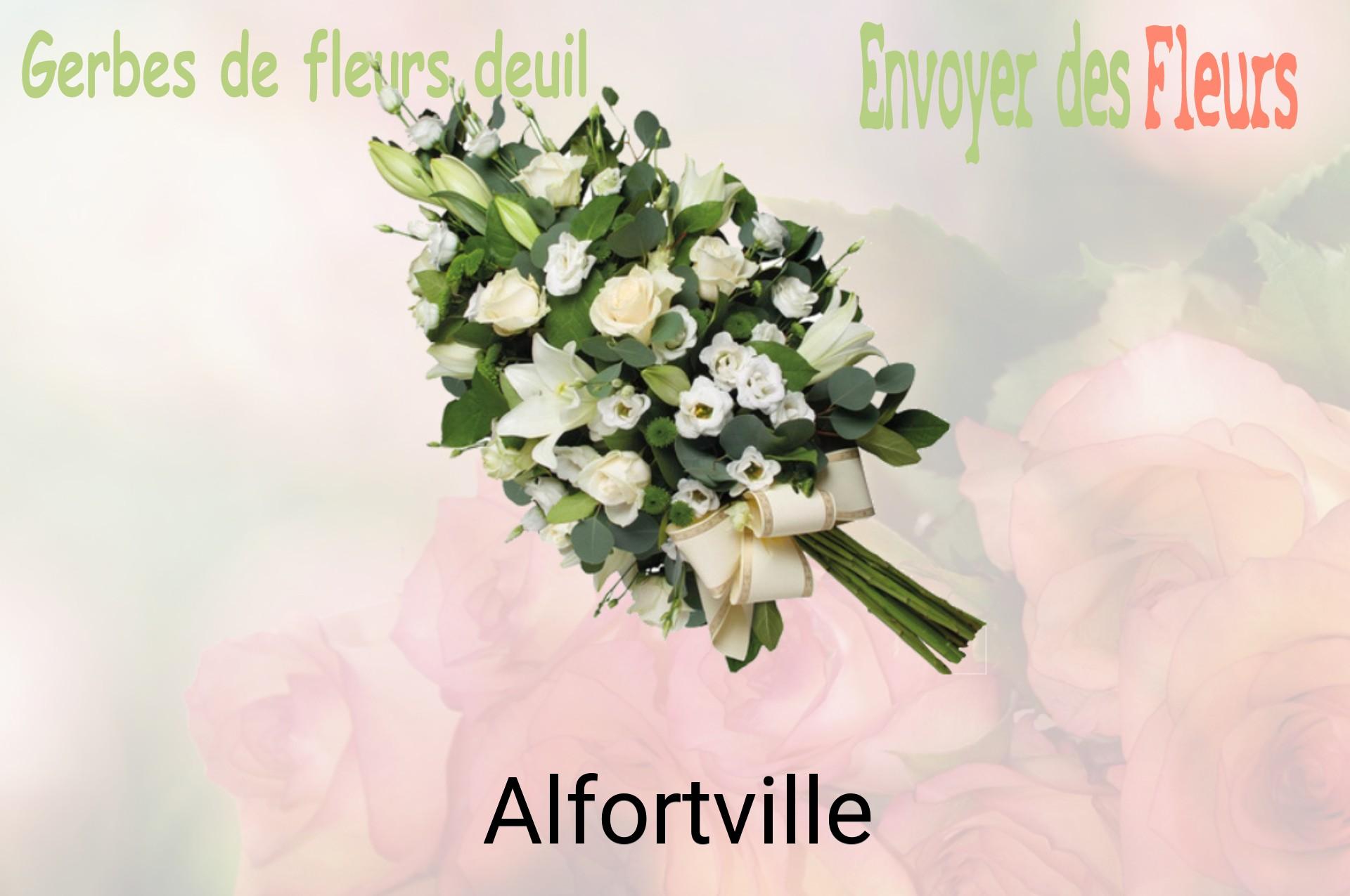 Gerbe de fleurs de deuil livrée à Alfortville
